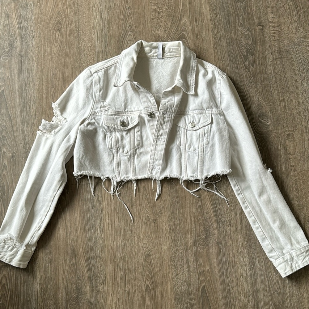 Zara Cropped Denim Jacket